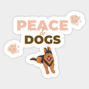 Peace & Dogs - International day of Peace Sticker